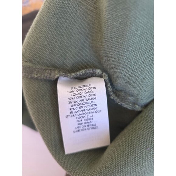 Alice + Olivia Classics Green Patchwork Cargo Pants L/G Cotton Jogger Army - Picture 5 of 6